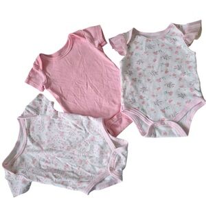 Pink and White Floral Kids One Pieces
